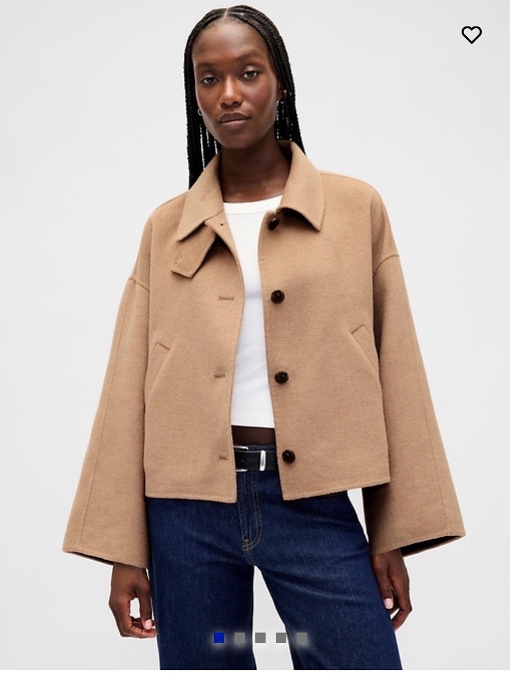 GAP Camel Wool-Blend swing jacket size M\L. NWT